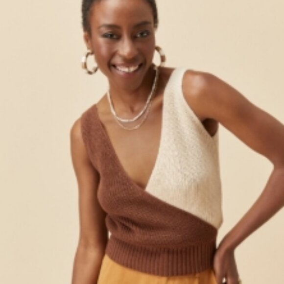 FRANCESCA'S JUN & IVY WOMENS 2 TONE KNIT S BNWT!🆕⌚📦🏃💨🚚 - Picture 1 of 15